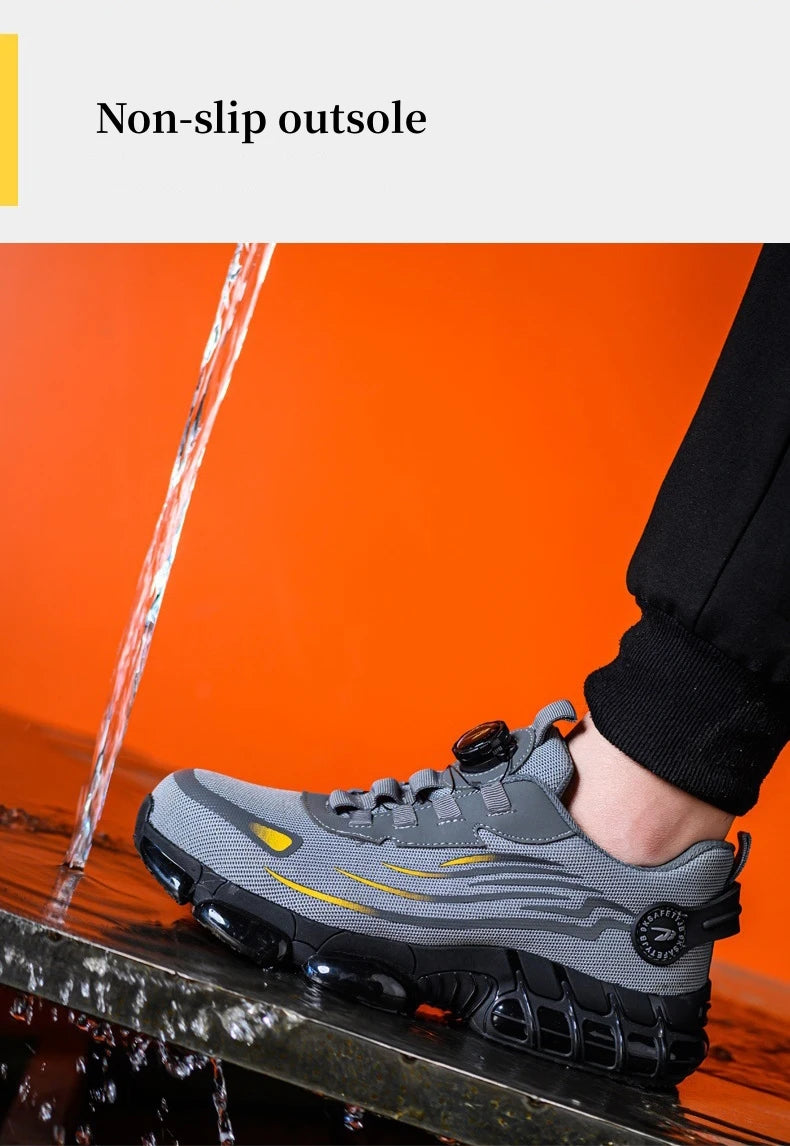 Women Safety Shoes Breathable Mesh Steel Toe Boots