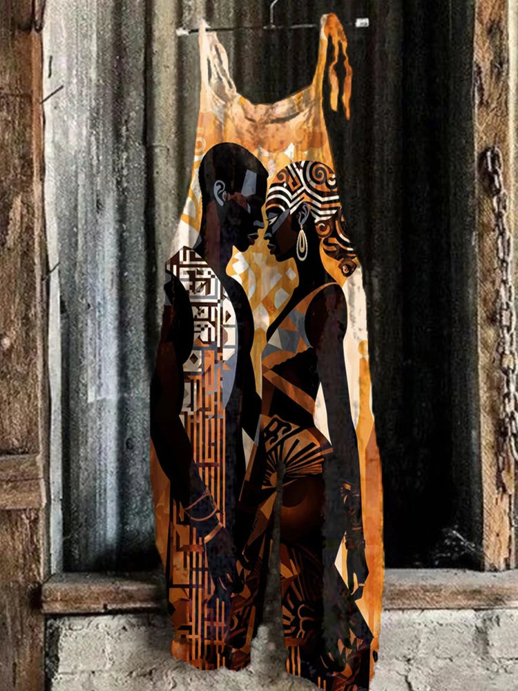 Women Abstract Print One-Piece Shorts