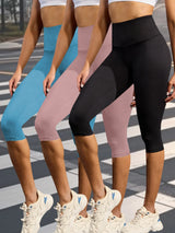 Women 3-Pack High Waist Capri Yoga Leggings