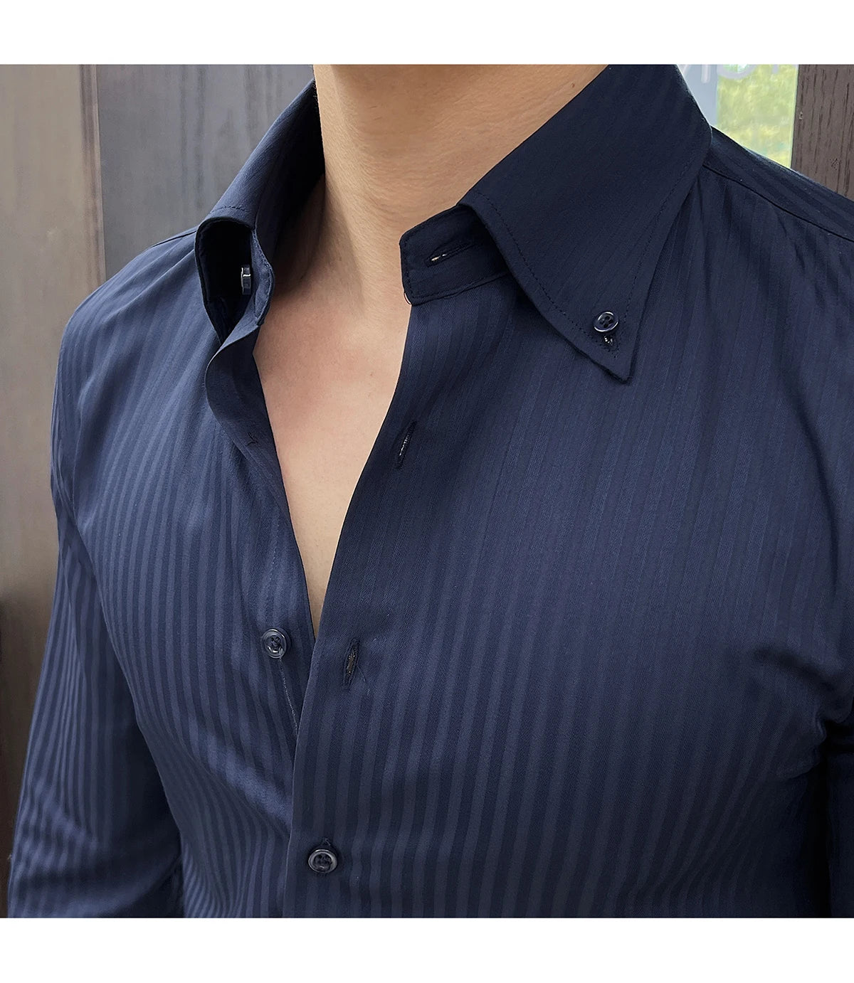 Men Slim Striped Shirt