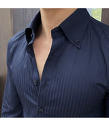 Men Slim Striped Shirt