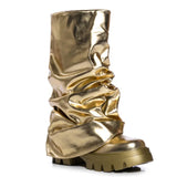 Women Mid Calf Boots Plush Lined Winter Shoes