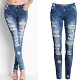 Women Ripped Pocket Jeans