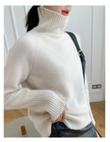 Women's Loose Turtleneck Cashmere Sweater