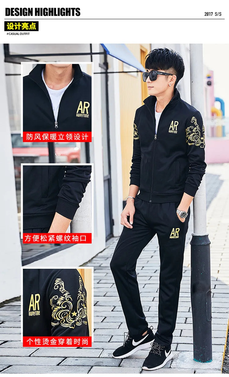Men’s Plus Size Autumn Tracksuit Set