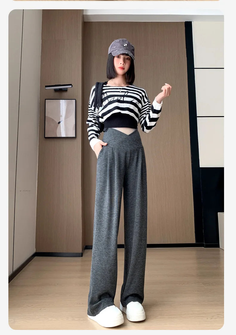 Wide-Leg Low-Waist Maternity Pants