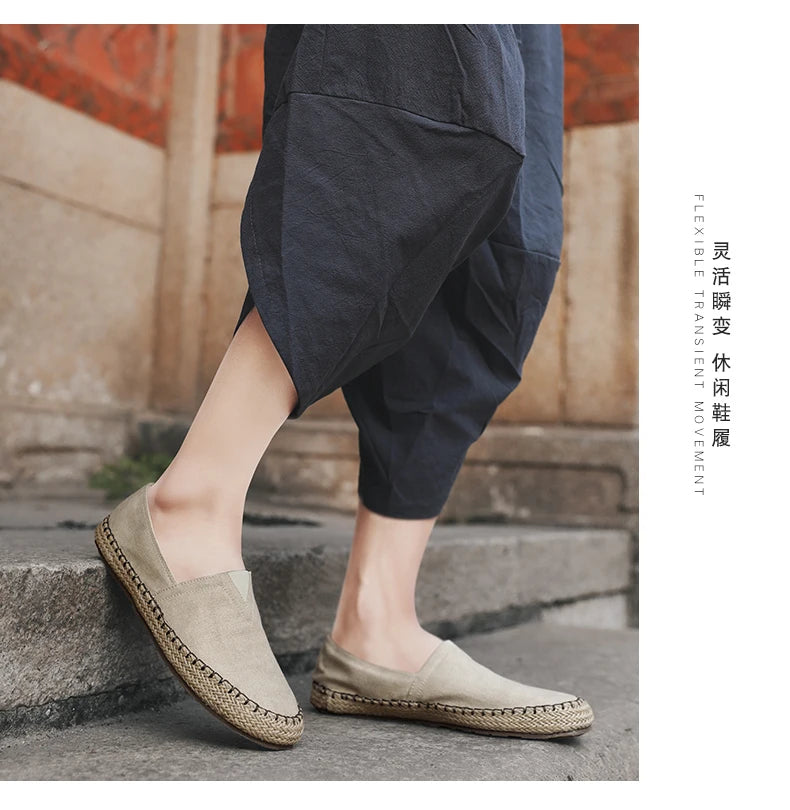 LinenStep™ Men’s Casual Linen Sneakers