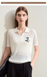 Women's Jacquard Pocket Knit Sweater