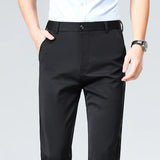Men's Plus Size Business Trousers – Classic Black