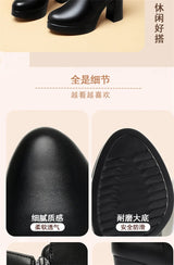 Women Warm Wool High Heel Ankle Boots – Winter Fashion