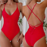 Women Solid Plus Size Swimsuit