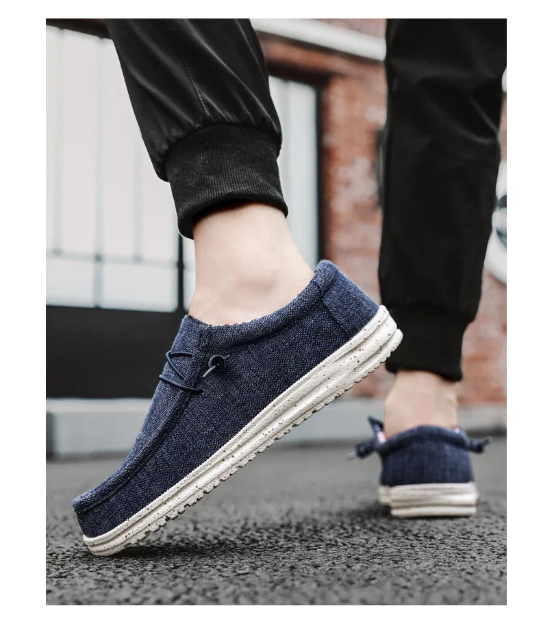 Men Casual Canvas Slip On Loafers