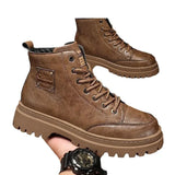Men’s Autumn Waterproof Mid-Top Leather Boots