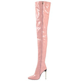 Women’s Over-the-Knee Metallic Heel Boots