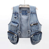 Women’s Jacquard Embroidery Short Denim Jacket