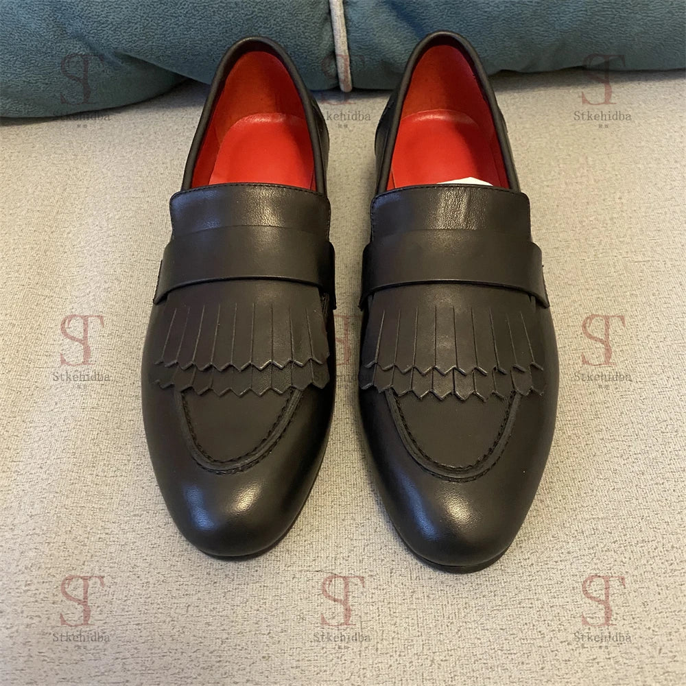 Classic Women’s Flats Leather Slip-On Loafers