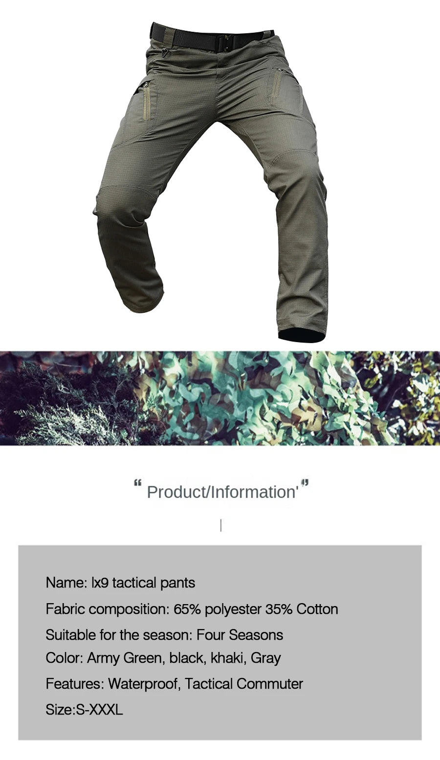 Men Camouflage Tactical Pants