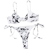 Split V-Neck Bikini Set