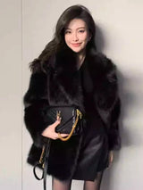 Oversized Faux Fox Fur Winter Coat