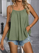 Pleated Sleeveless Vest
