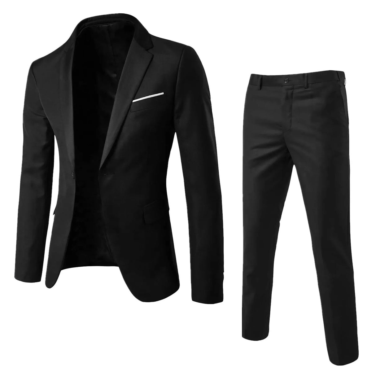 Men Slim Fit Business 2-Piece Suit