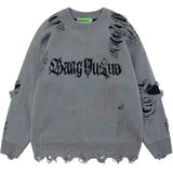 Unisex Hollow Hole Street Sweater