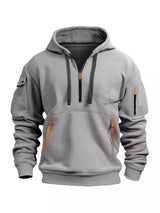 Men's Plus Size Hoodie – Streetwear Multi-Pocket