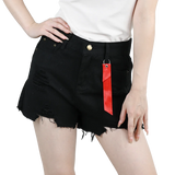 Women’s Ripped High Waist Tassel Jorts