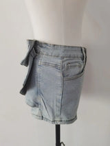 BowPop™ – Summer Hot Girl Denim Shorts (Hip Wrap, High Waist Fit)