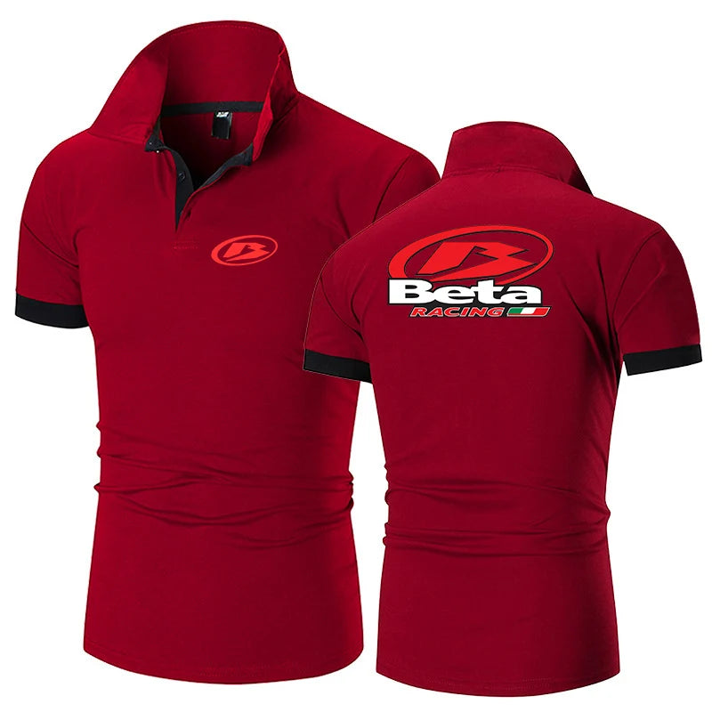 Men Printed Racing Polo Shirt