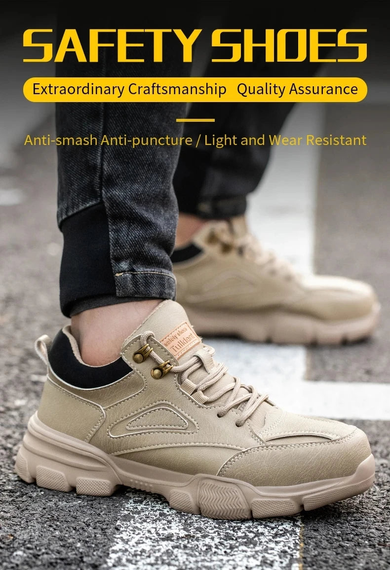 Men Steel Wire Safety Work Sneakers