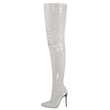 Women’s Over-the-Knee Metallic Heel Boots