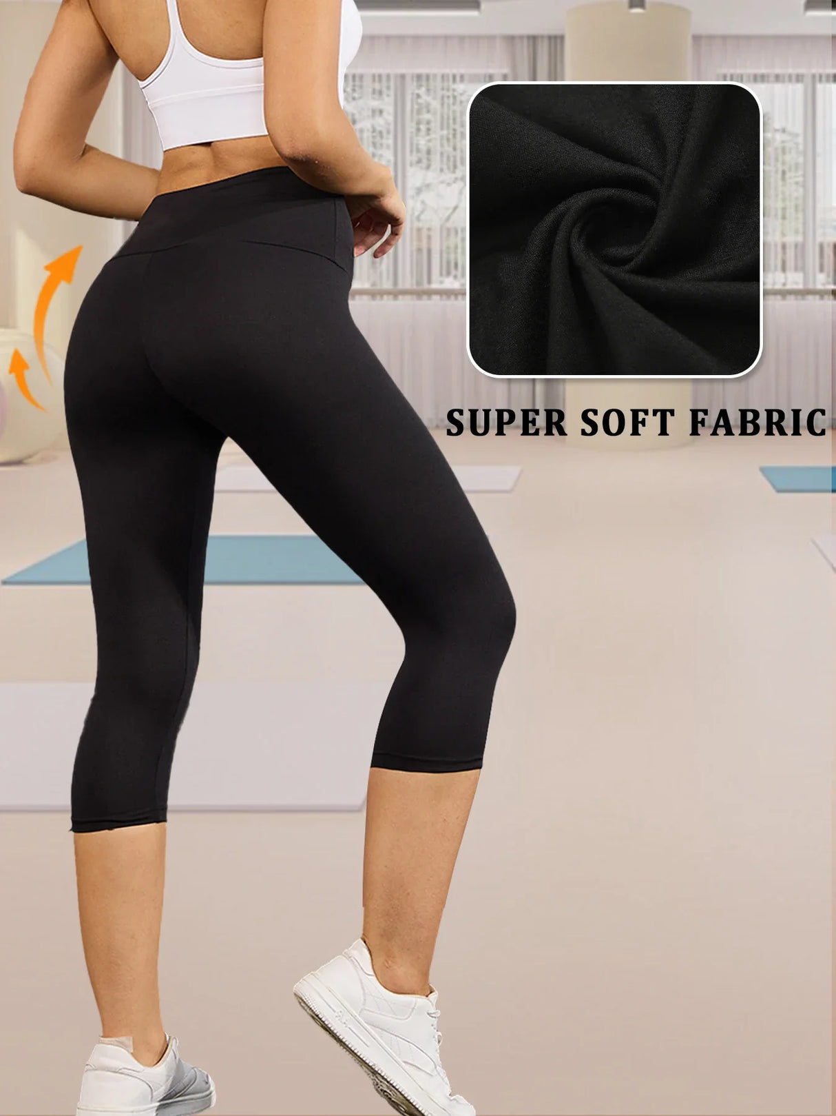 Women 3-Pack High Waist Capri Yoga Leggings