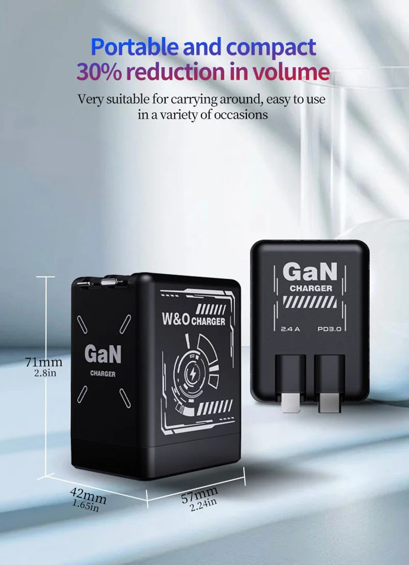 120W Fast Charger with Type-C & Lightning Cable