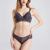 Women Plus Lace Bra Set