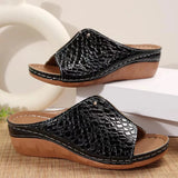 Women Huarache Wedge Sandals Summer Slides