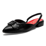 Women Ballet Flats Leather Bowknot Slip-On Shoes