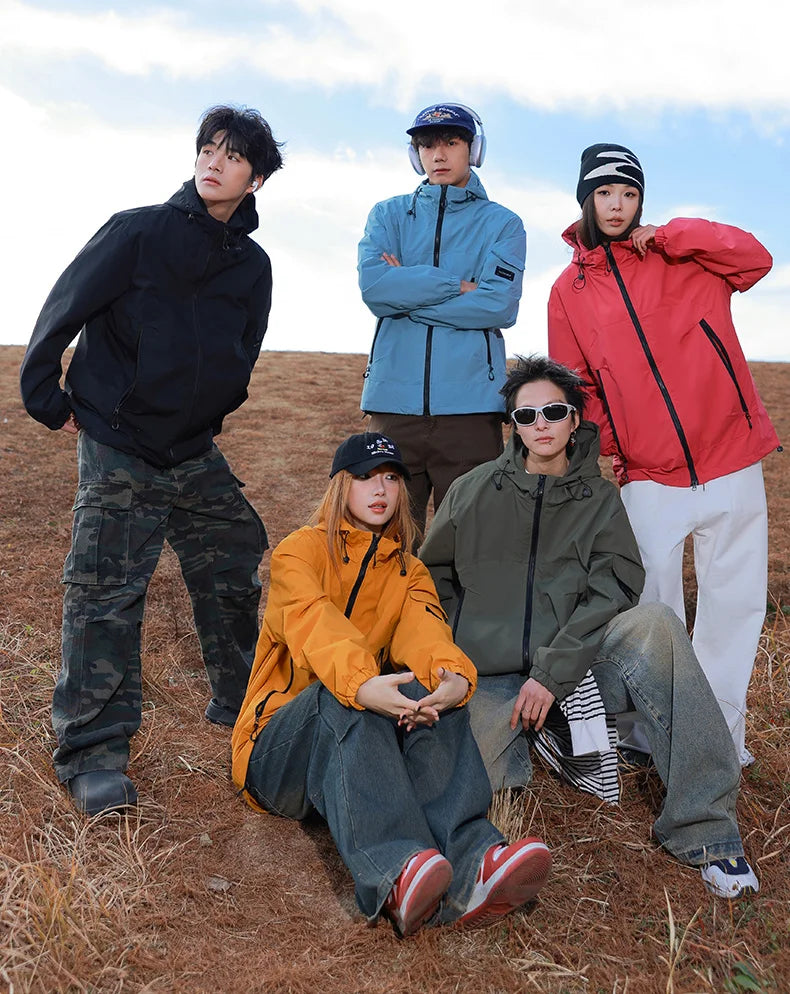 Outdoor Windproof Waterproof Hiking Hooded Jacket