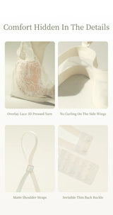 Women Wireless Lace Bra Set