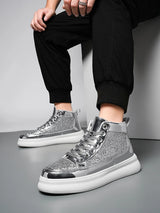 Pink Bling High Top Fashion Skate Shoes