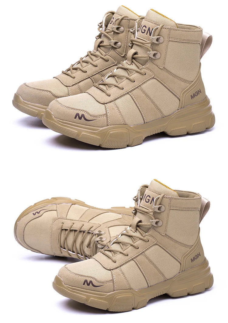 Women Safety Shoes Rotating Button Work Sneakers