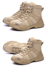 Women Safety Shoes Rotating Button Work Sneakers