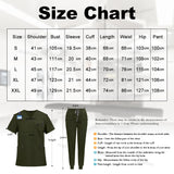 Size chart for NiaaHinn scrubs uniforms with measurements for various sizes S to XXL.