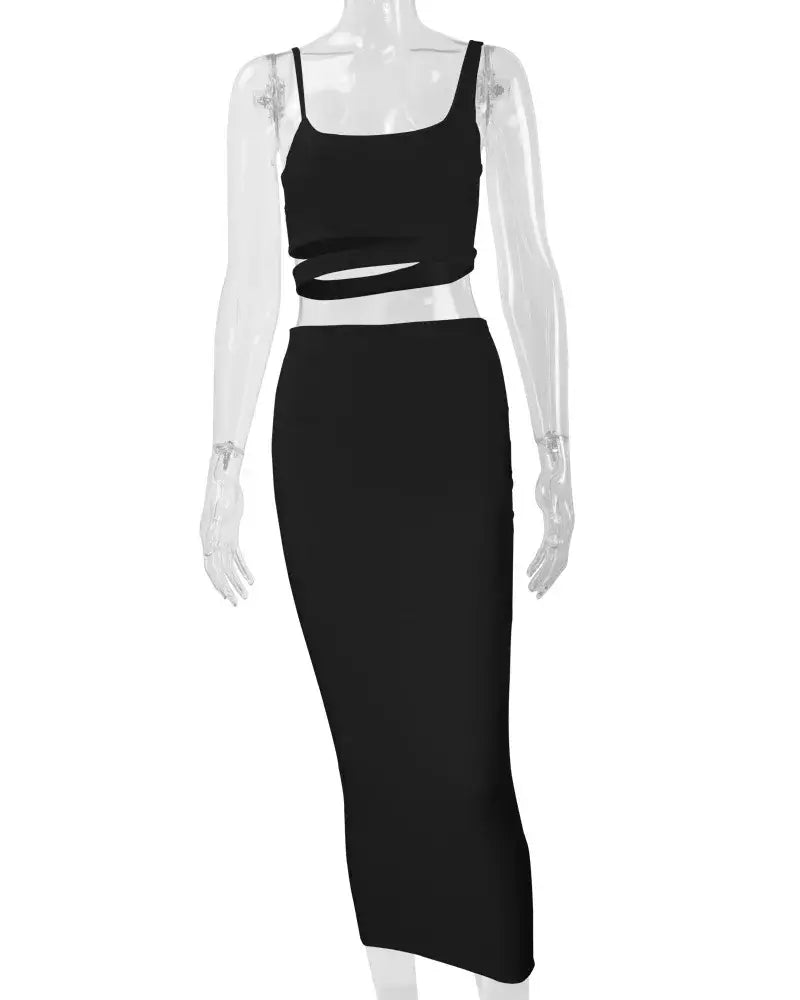 Chic Party Night Dress – Two Piece Set for Women