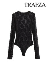 Summer Lace Jumpsuit Women – Hollow Out Bodysuit
