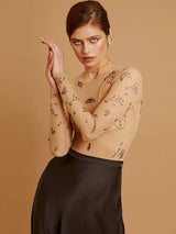 Women Slim Print Party Bodysuit