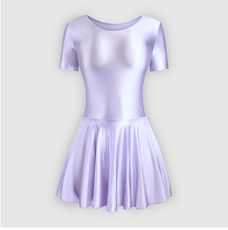 Women Satin Sports Ballet Skirt