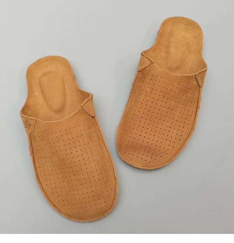 Men Retro Leather Mules