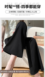 Y2K Bootcut Maternity Pants in black, made with ice silk, perfect for summer. Stylish and comfortable fit for expectant mothers.