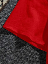 Women Plus Size Red Cat Print Short Sleeve T-Shirt